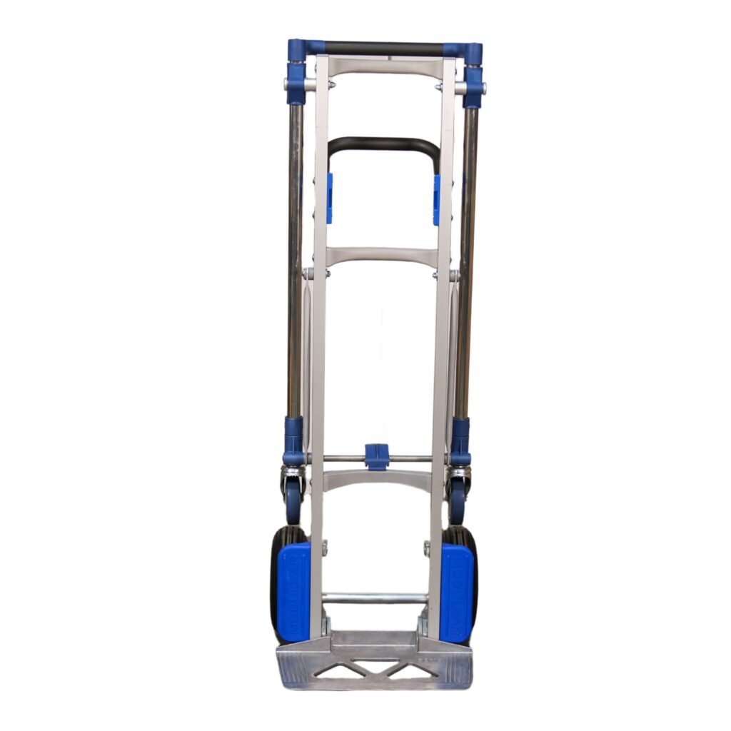 TwinKar HD in hand-truck mode, three-quarter view
